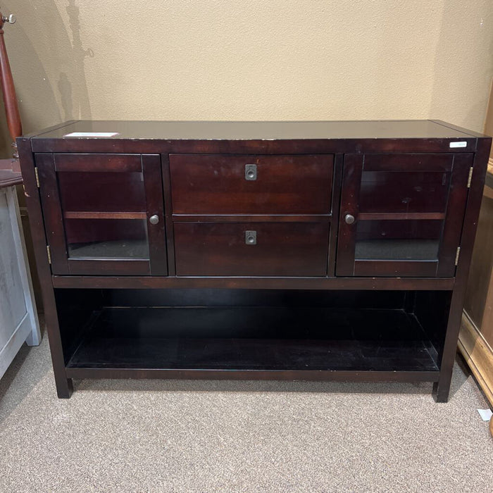 Black 2 Door Entertainment Stand (LCH)