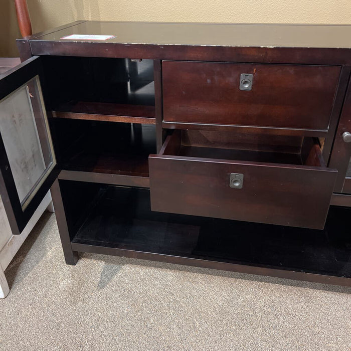 Black 2 Door Entertainment Stand (LCH)