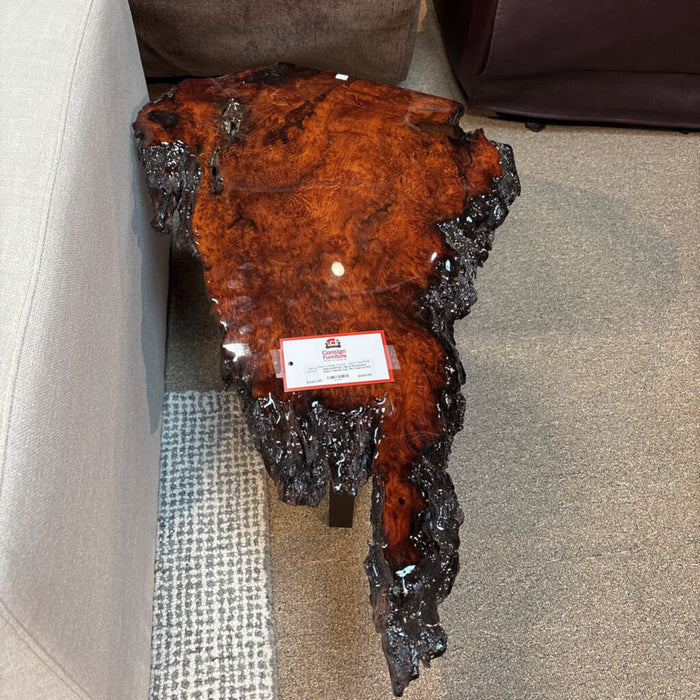 Redwood Slab + Metal Hair Pin Legs