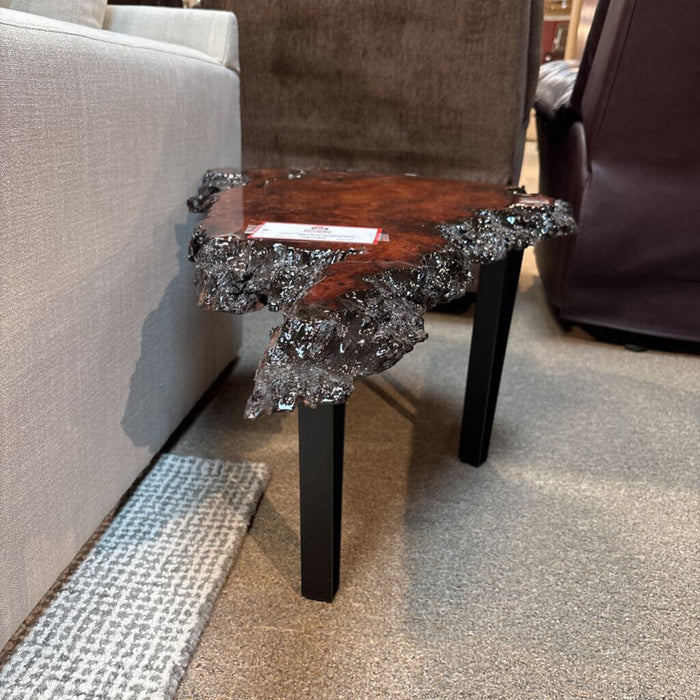 Redwood Slab + Metal Hair Pin Legs