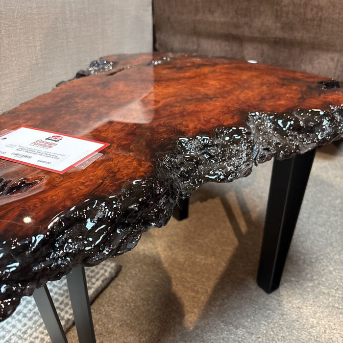 Redwood Slab + Metal Hair Pin Legs