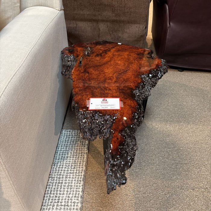 Redwood Slab + Metal Hair Pin Legs