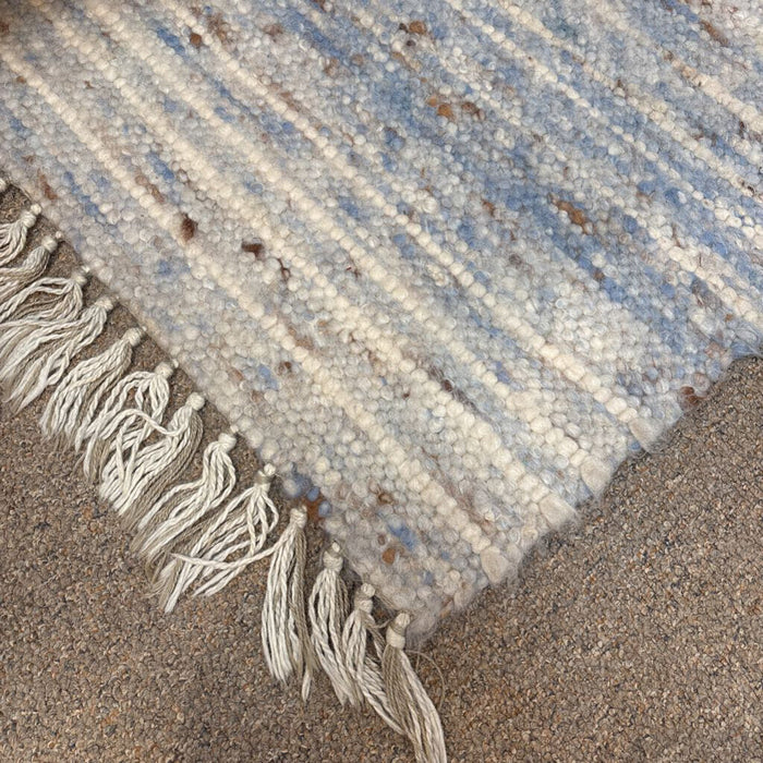 Large Woven Blue/White Rug (CMH)