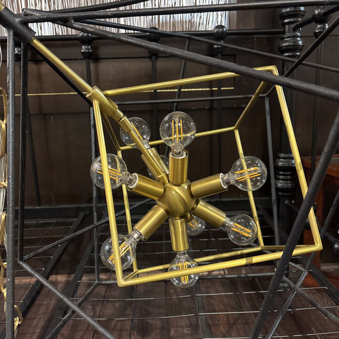 Hudson Valley 26" Abstract Gold/Black Chandelier(MHH)