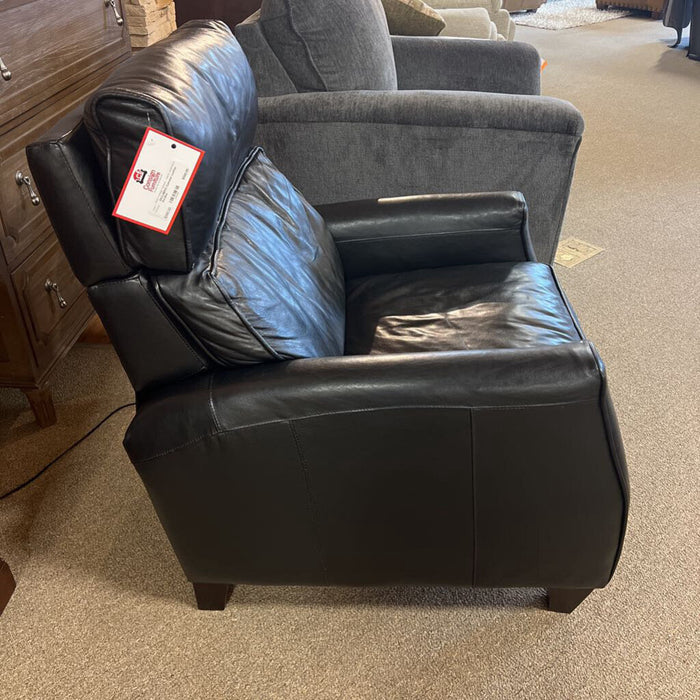 Custom Black Leather Recliner