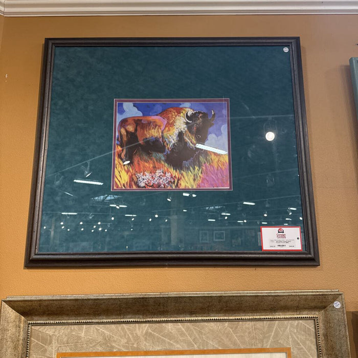 Rainbow Bison Framed Artwork (BBK)