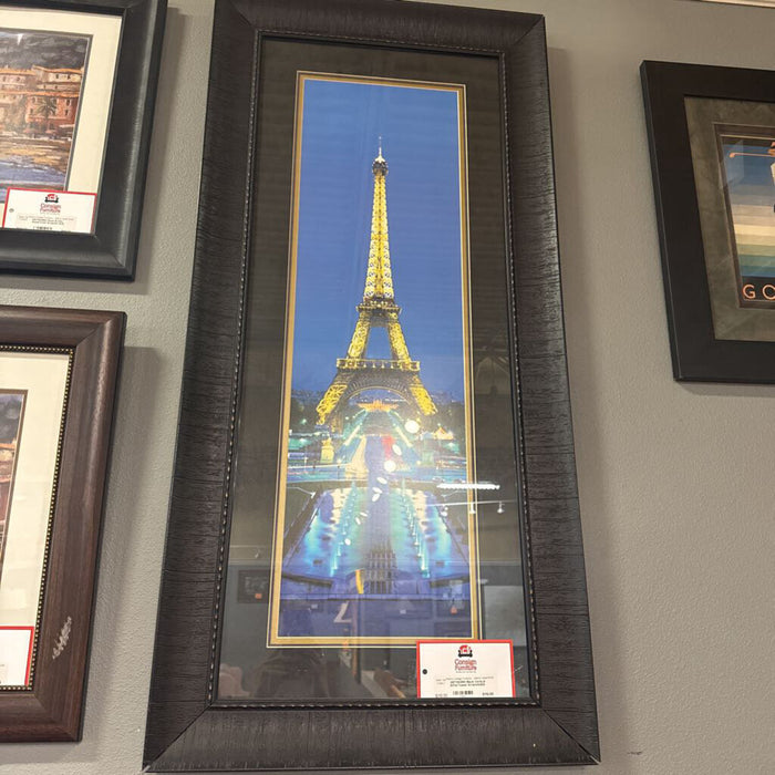 Black Vertical Eiffel Tower Artwork(SH)