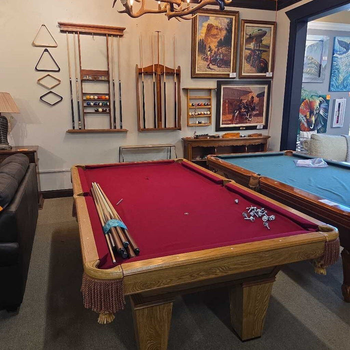 Red Felt Brunswick Pool Table (BCHH)