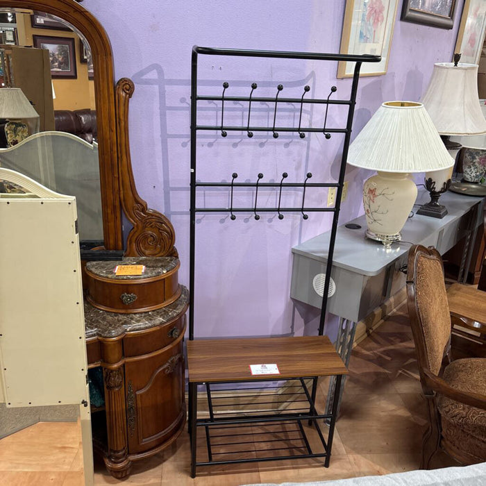 Black Metal Hall Tree (CI)