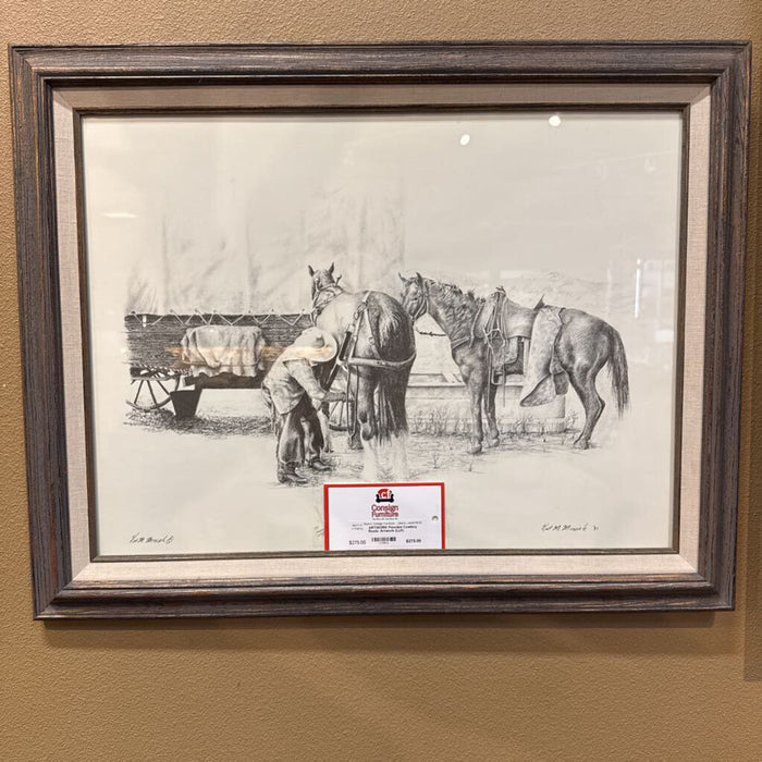 Penciled Cowboy Rustic Artwork (LLK)