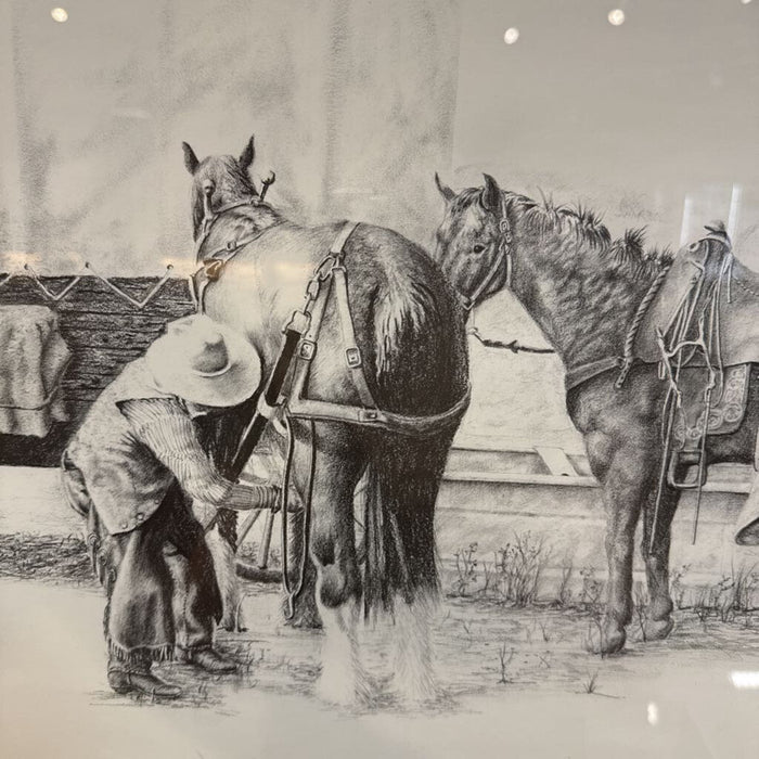 Penciled Cowboy Rustic Artwork (LLK)