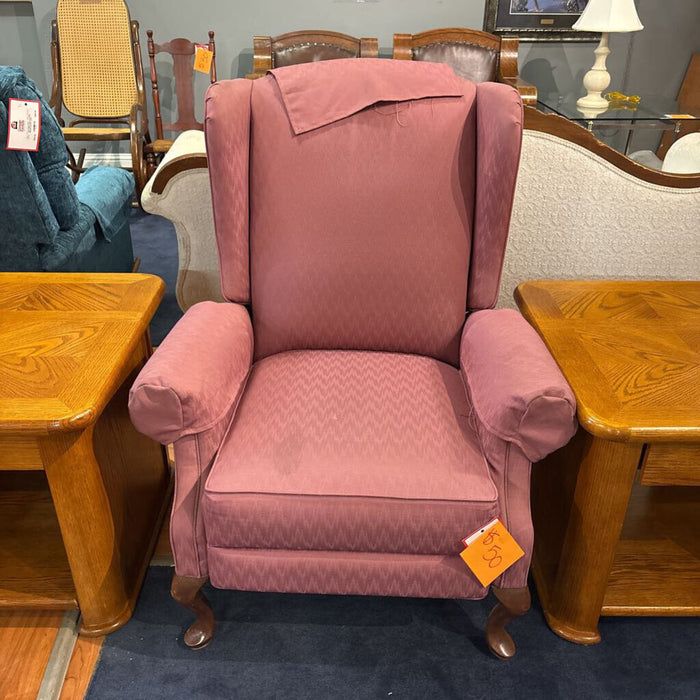 Pink Wingback Fabric Chair (CI)