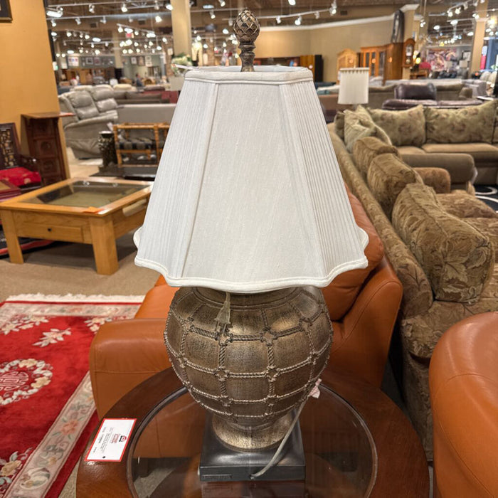 Brown Textured Decal Table Lamp (SH)
