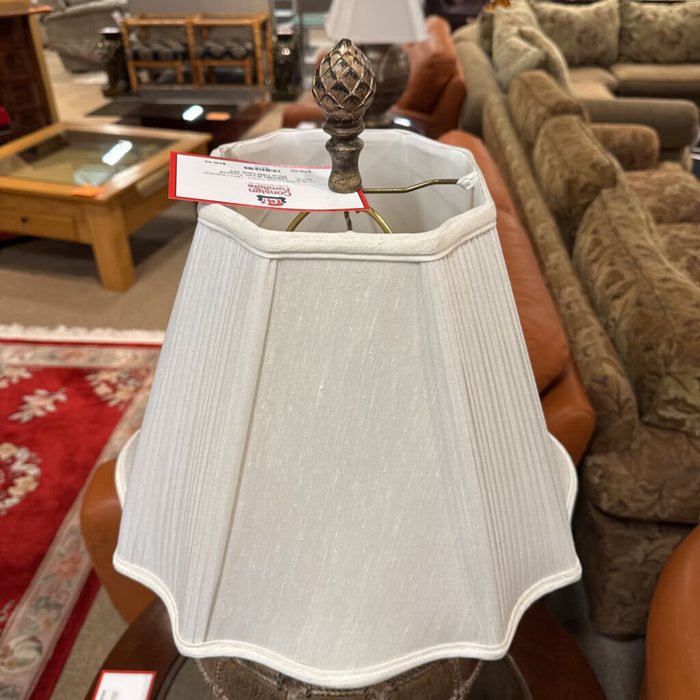 Brown Textured Decal Table Lamp (SH)