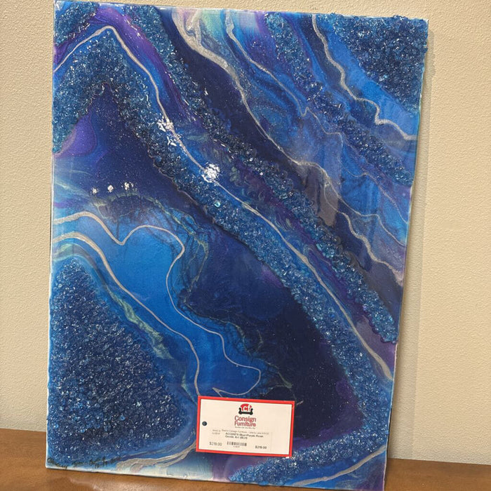 Blue+Purple Resin Geode Art (BLH)