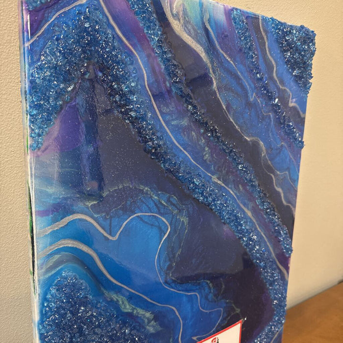 Blue+Purple Resin Geode Art (BLH)