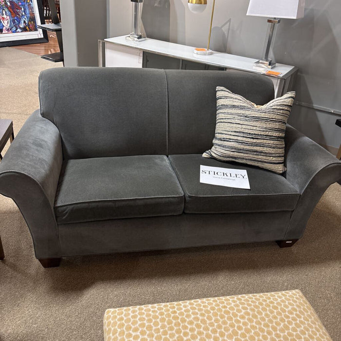 Stickley Grey Suede Loveseat (BCHH)