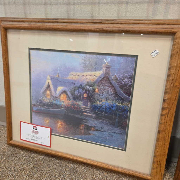 Cottage on River Winter Artwork (BI)