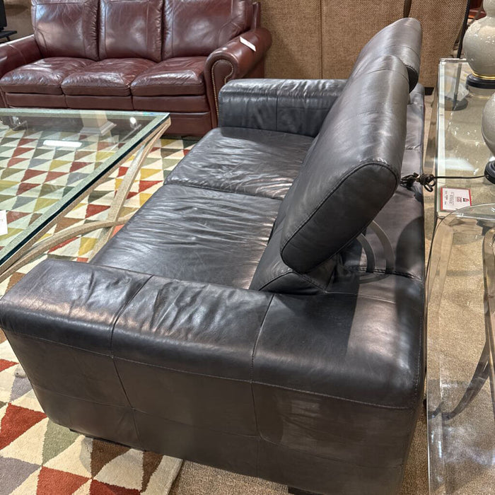 Black Leather Loveseat (CIH)