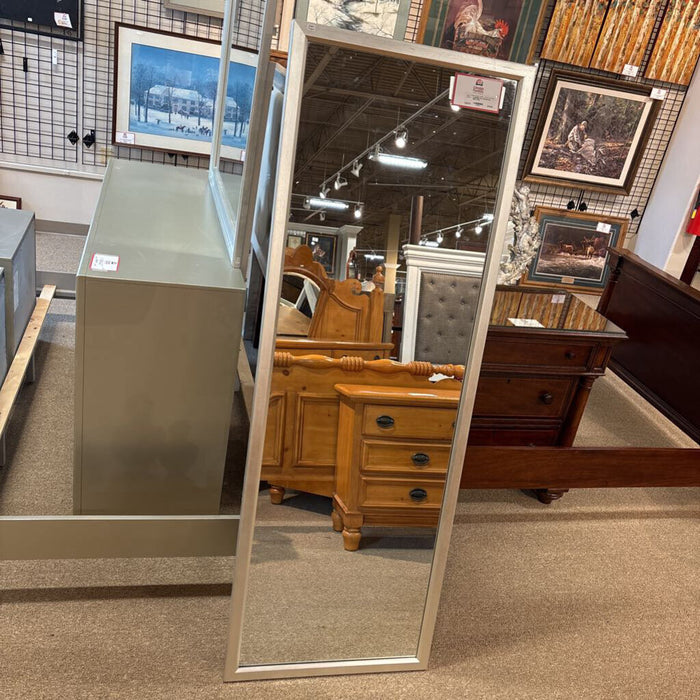 Grey Wood Floor Mirror (SH)