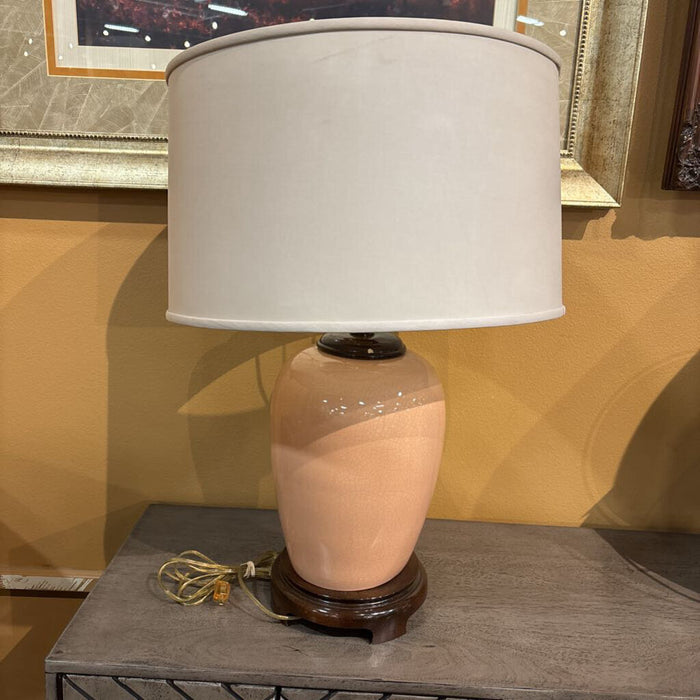 Pink Ceramic Table Lamp + Shade (LC)
