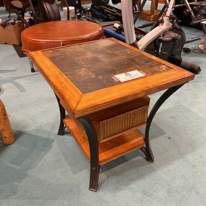 Stone Top 2-Teir End Table (TL)