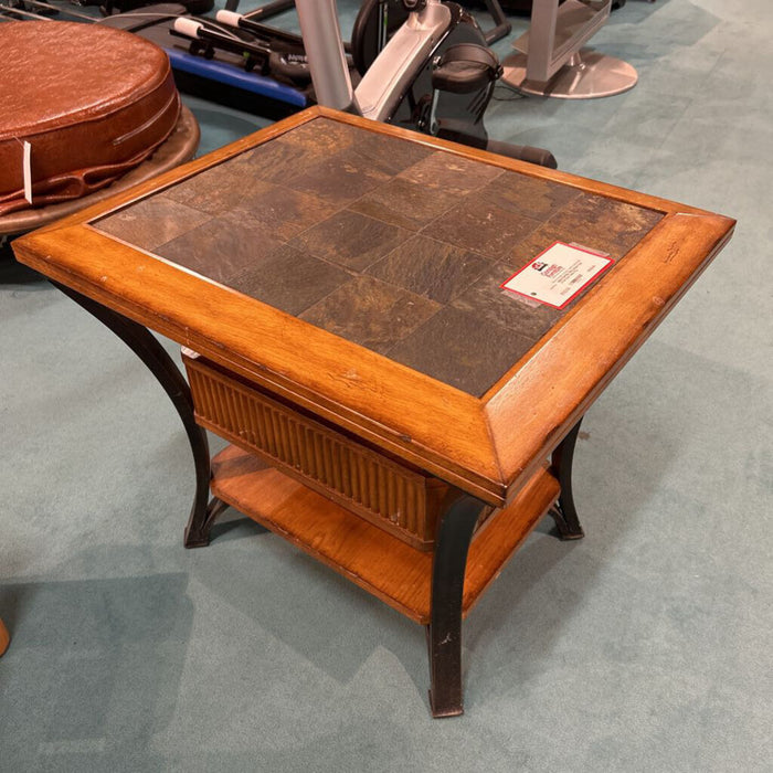 Stone Top 2-Teir End Table (TL)