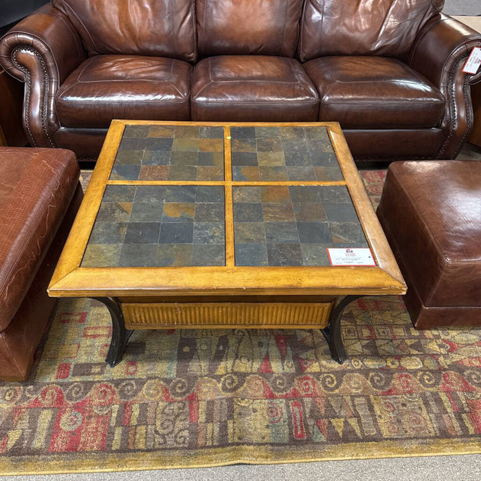 Stone Top 2-Tier Coffee Table (BBK)