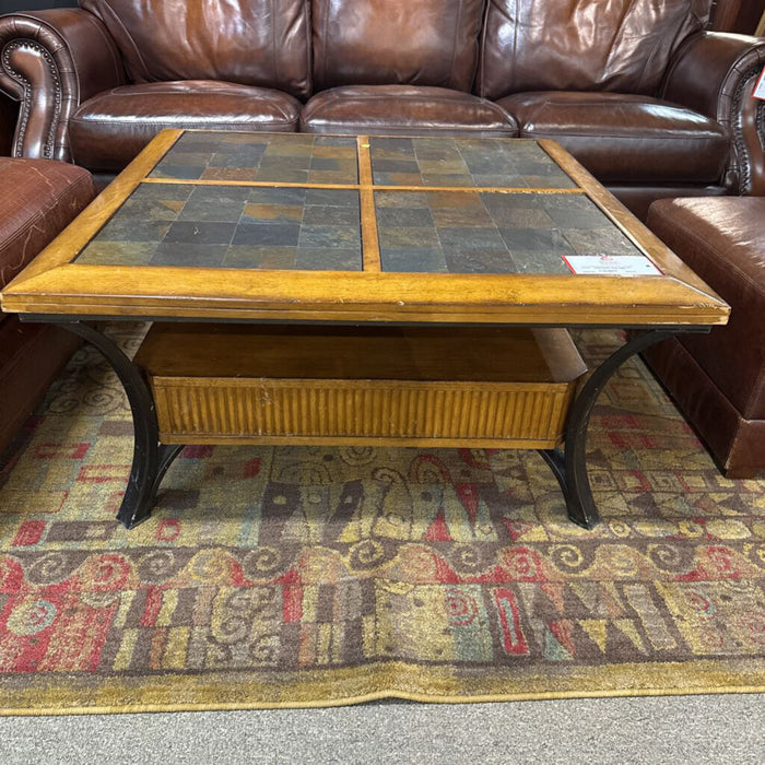 Stone Top 2-Tier Coffee Table (BBK)