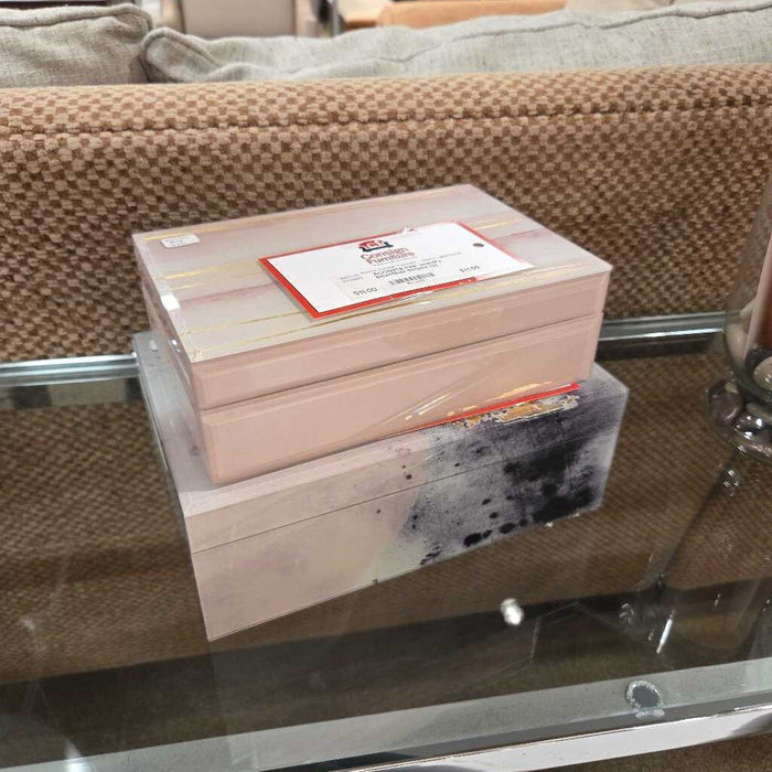 Pink Jewelry Box+Gold Stripes (S)