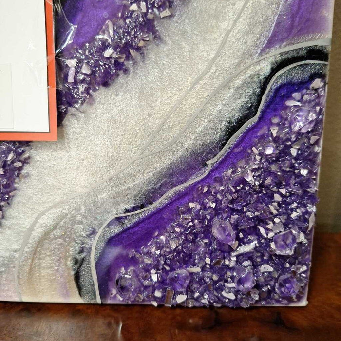 Purple + White Resin Geode Art (SHH)