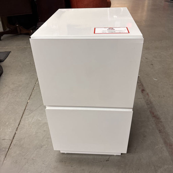 White 2-Drawer File Cabinet (AS)