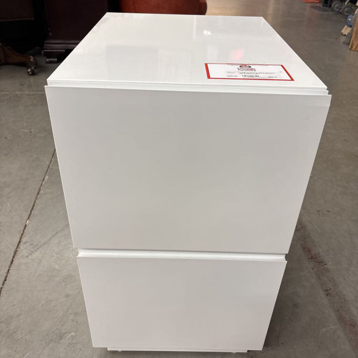 White 2-Drawer File Cabinet (AS)