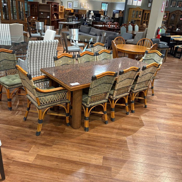 S/8 Wicker Ch+Granite Table (TLH)