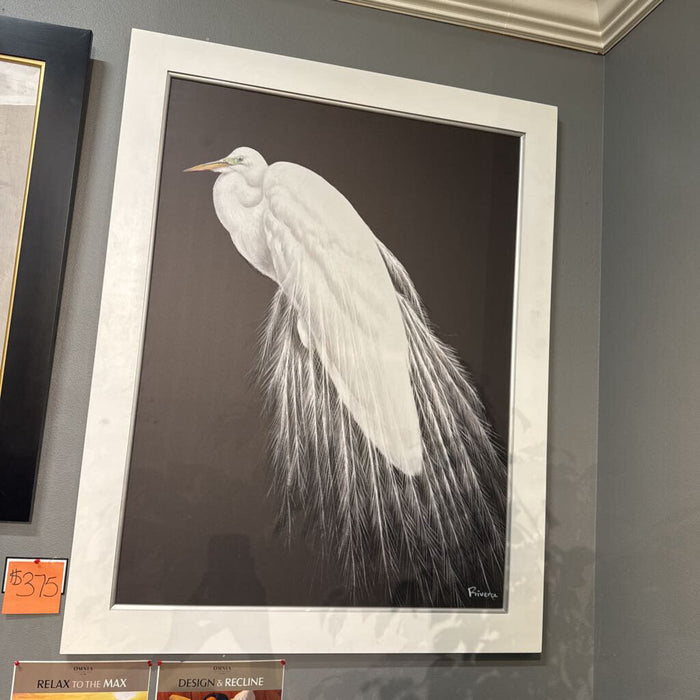 L Heron + Black Canvas (44 x 56) (AKH)