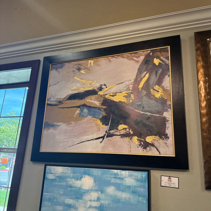 L Gold + Blue + White Canvas (44 x 56) (AKH)