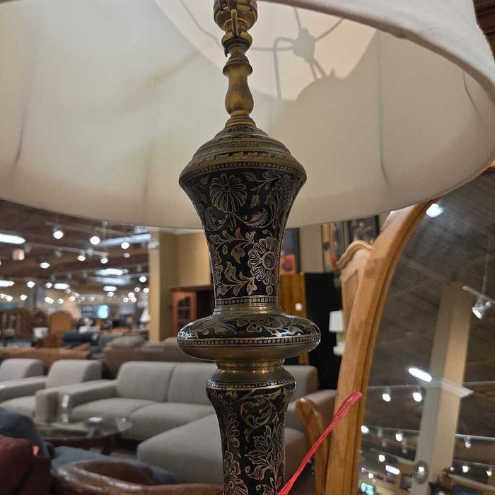 Ornate Patterned Tall Table Lamp (SH)