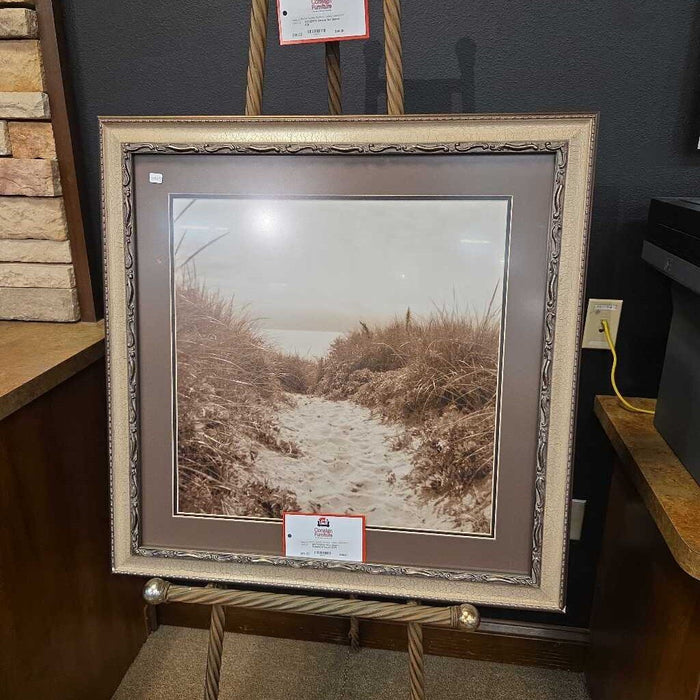 Grey Beach Framed Artwork (AS)