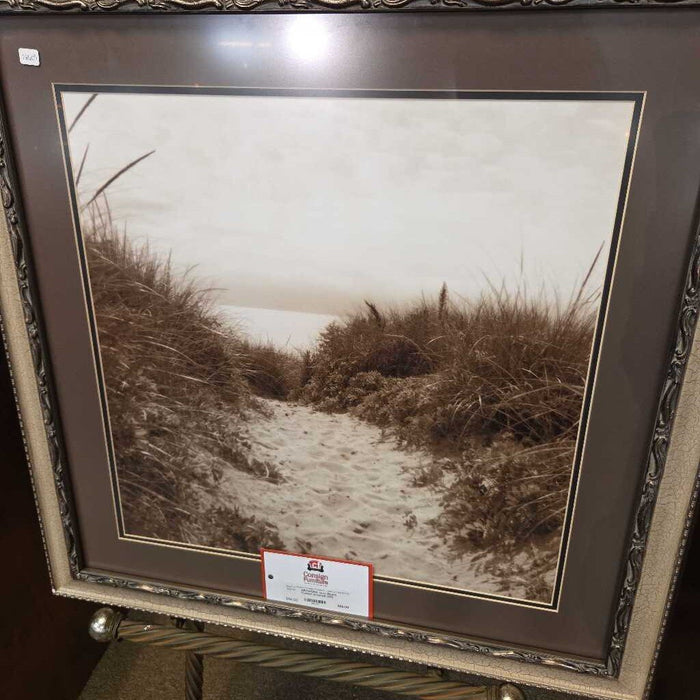 Grey Beach Framed Artwork (AS)