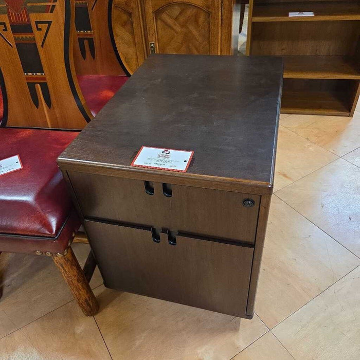 Brown 2 Drawer File Cabinet (TK)
