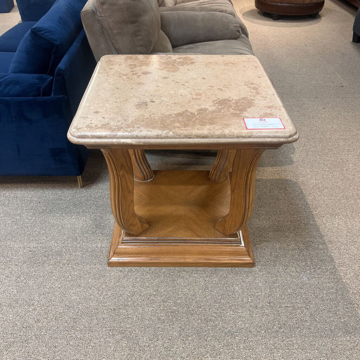 Blonde + Stone End Table (BLK)