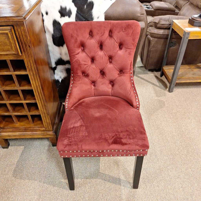 S/2 Red Fabric DR NH Chairs (TL)