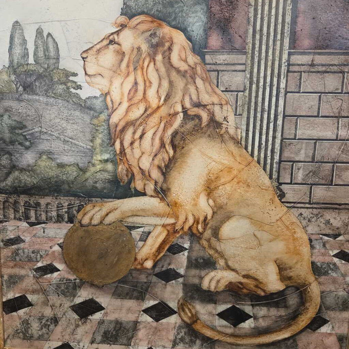 Rustic Frame Lion Print (LCH)