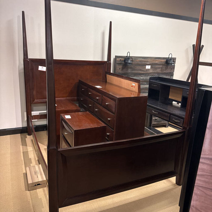 Queen DW Canopy Bed Frame(LKH)