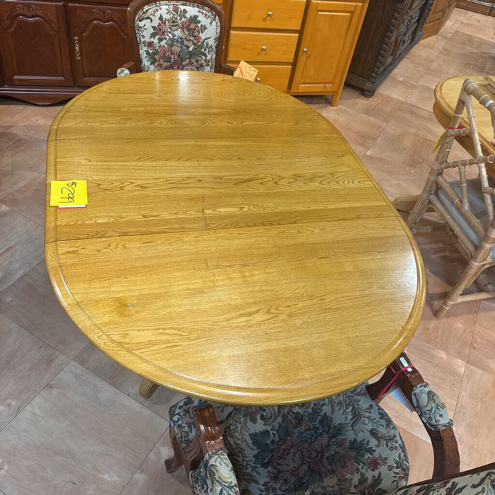 Orange Colored Wood Dining Table - No Chairs