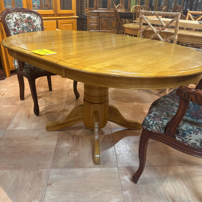 Orange Colored Wood Dining Table - No Chairs