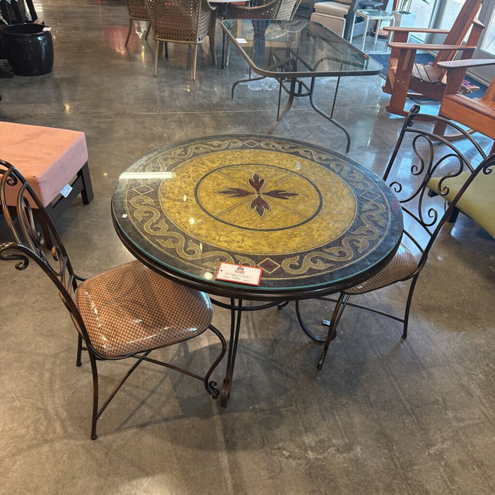 GT Ornate Round DR Table (BLH)