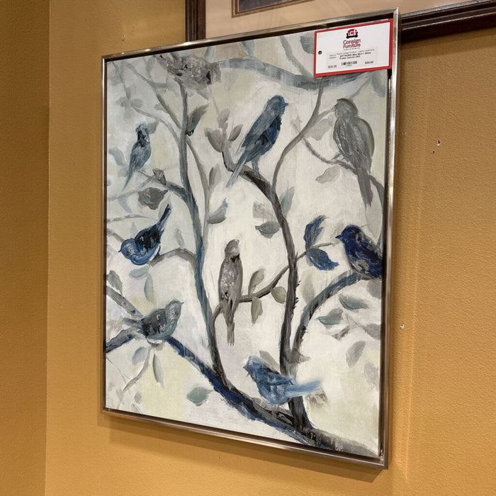 Blue Bird + White Frame Canvas (AH)
