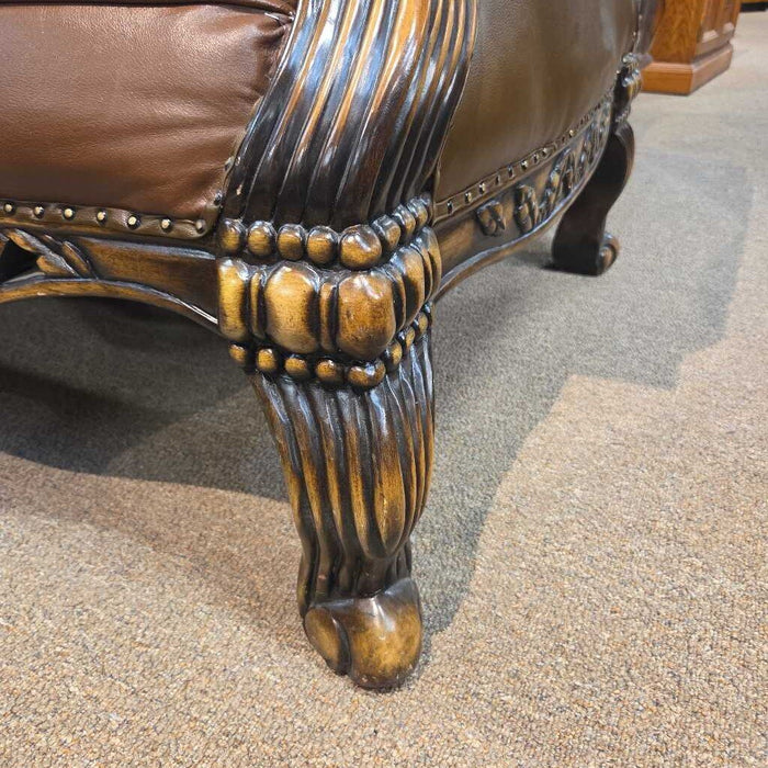 Antique Leather Italian Loveseat (BLHH)