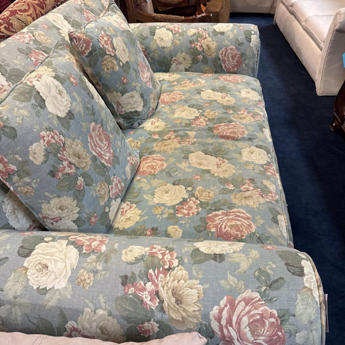 Blue Fabric Floral Loveseat (LCH)